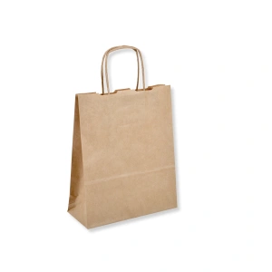 Paper bags with twisted handles 20+8/24