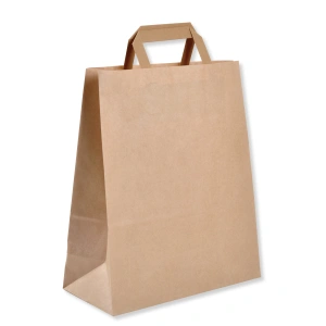 Paper bags with flat handles 28+12/33