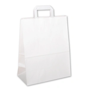 Paper bags with flat handles 28+12/33