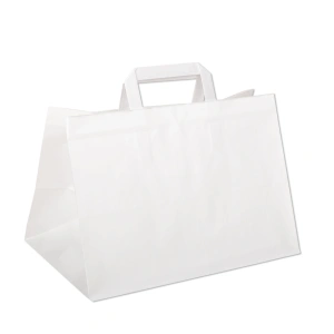 Paper bags with flat handles 32+22/24